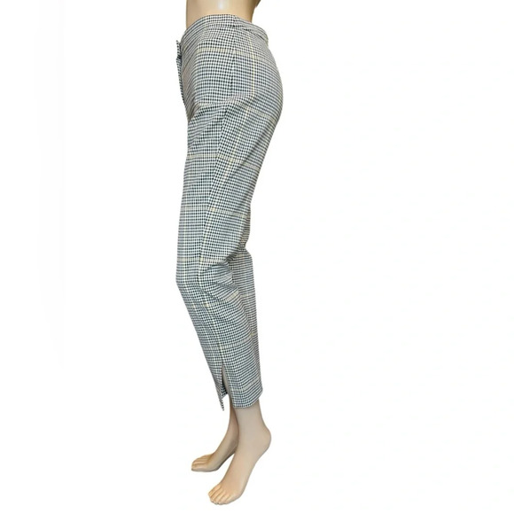 Theory Womens Ivory Multi Dale Portland Plaid Ankle Cropped Straight Pants - Picture 5 of 15